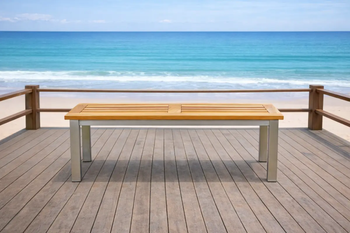 Gartenbank aus Teakholz Tokio ohne Rückenlehne 