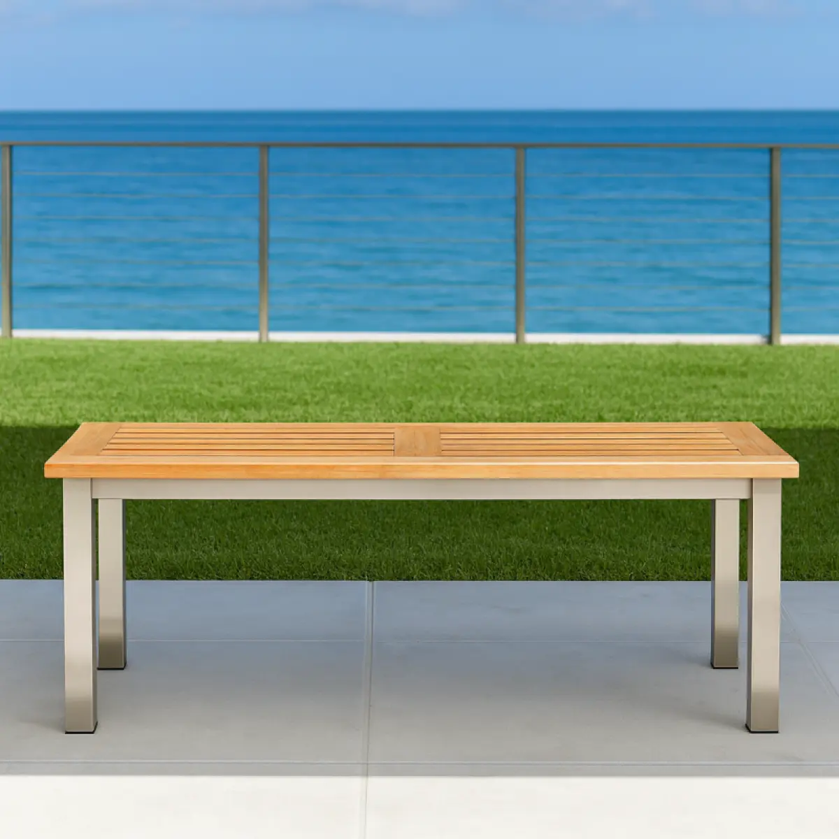 Gartenbank aus Teakholz Tokio ohne Rückenlehne 