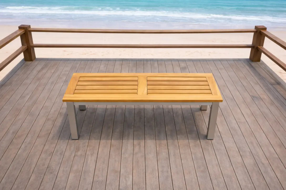 Gartenbank aus Teakholz Tokio ohne Rückenlehne 