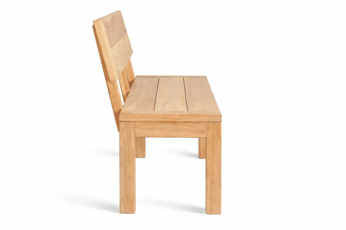 Gartenbank Mamba aus Teakholz mit Rückenlehne