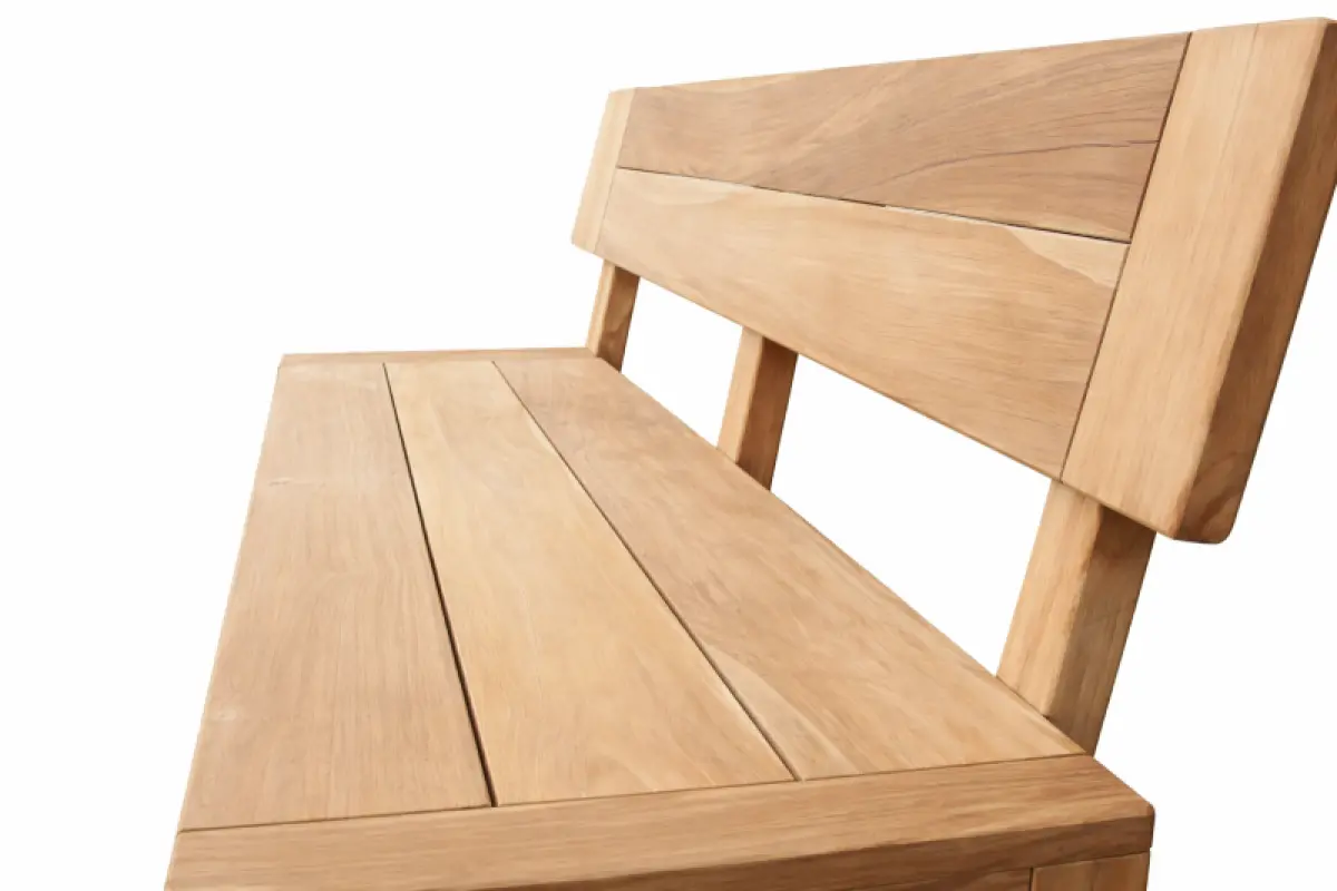 Gartenbank Mamba aus Teakholz mit Rückenlehne