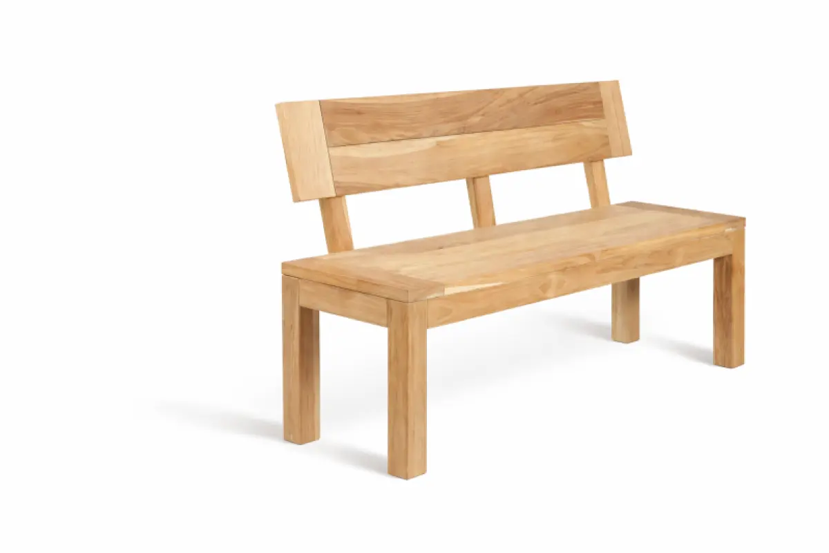 Gartenbank Mamba aus Teakholz mit Rückenlehne