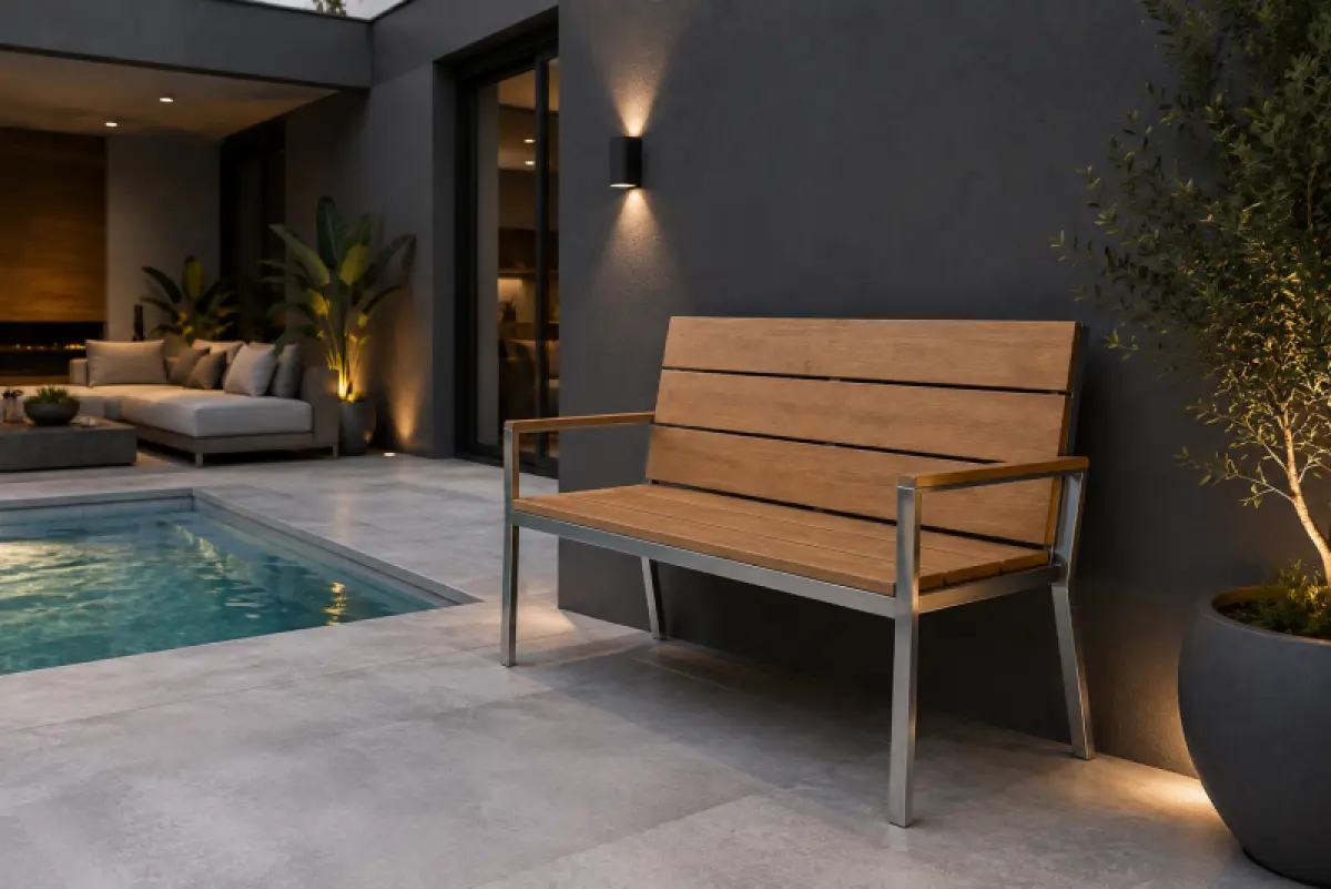 Gartenbank Seul mit Armlehne