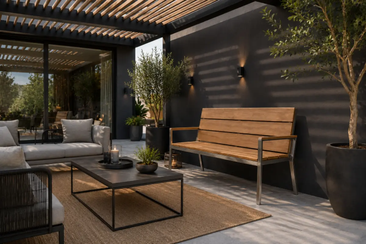 Gartenbank Seul mit Armlehne