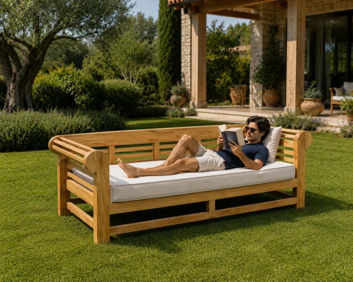 Gartensofa aus Teakholz- Daybed Kano