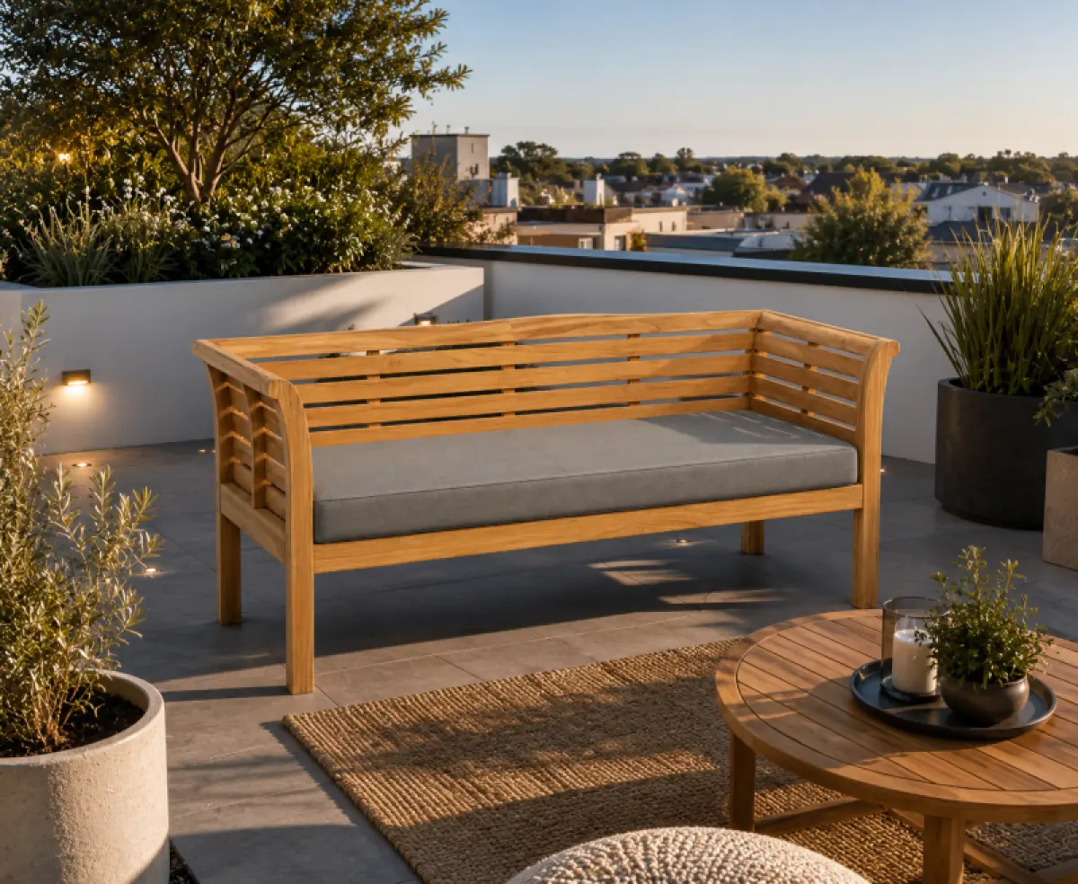 Gartensofa aus Teakholz- Daybed Tulga
