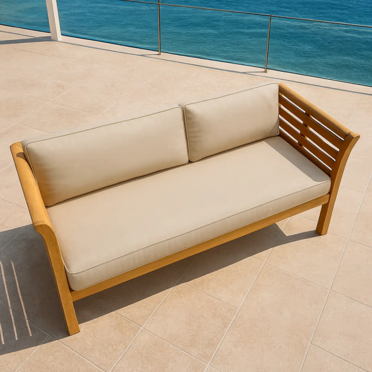 Gartensofa aus Teakholz- Daybed Tulga