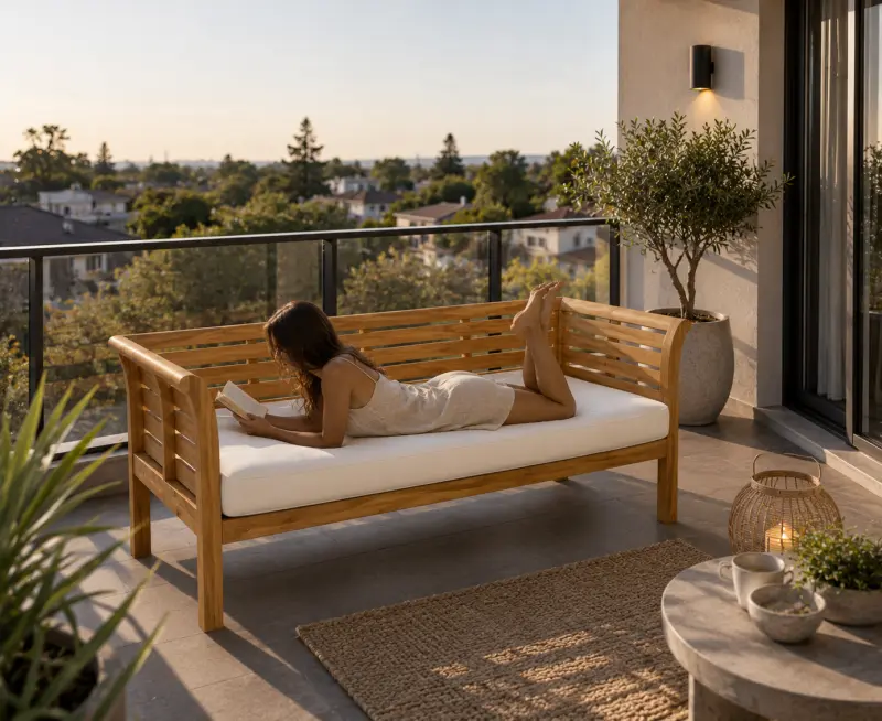 Gartensofa aus Teakholz- Daybed Tulga