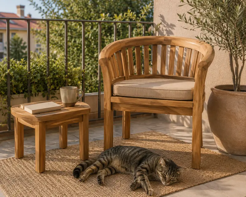 Gartenstuhl aus Teakholz Brundi