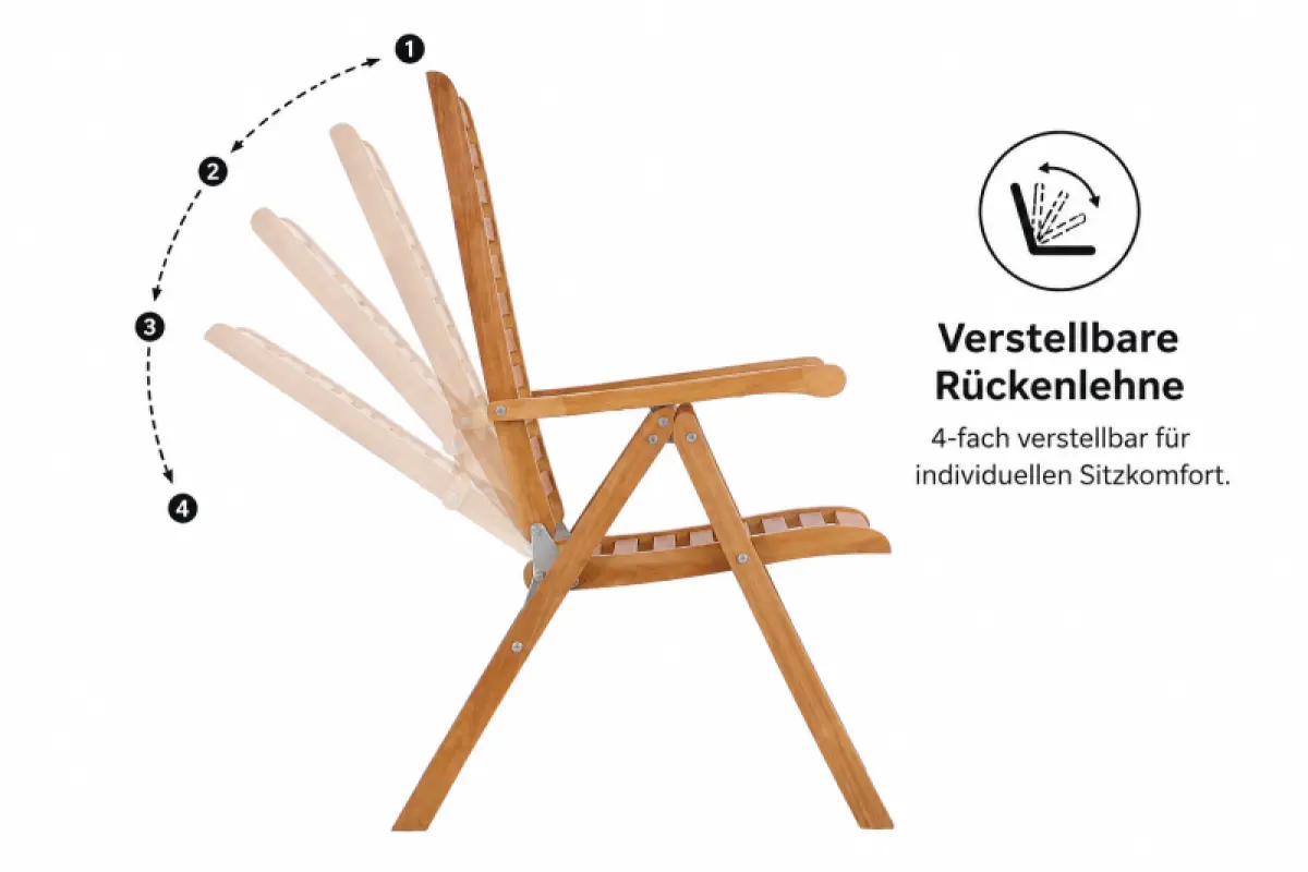 Gartenstuhl aus Teakholz Hochlehner Mana