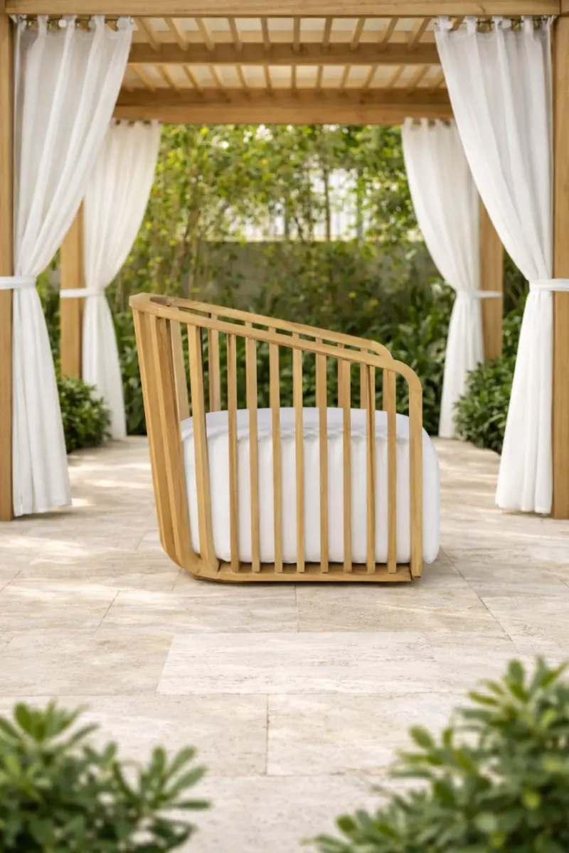 Gartenstuhl aus Teakholz Lara