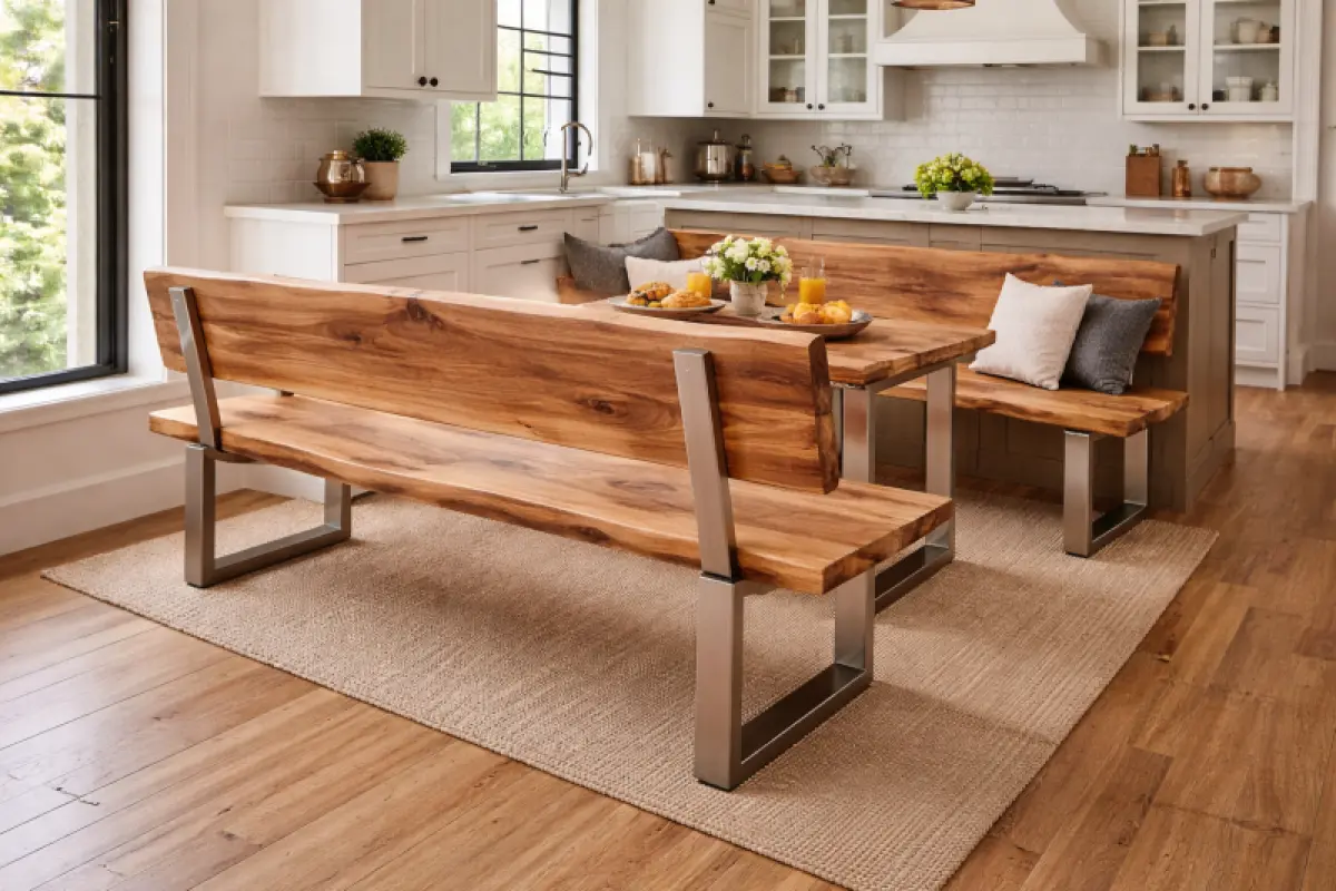 Indoor Bank Kaman Natur Kantig