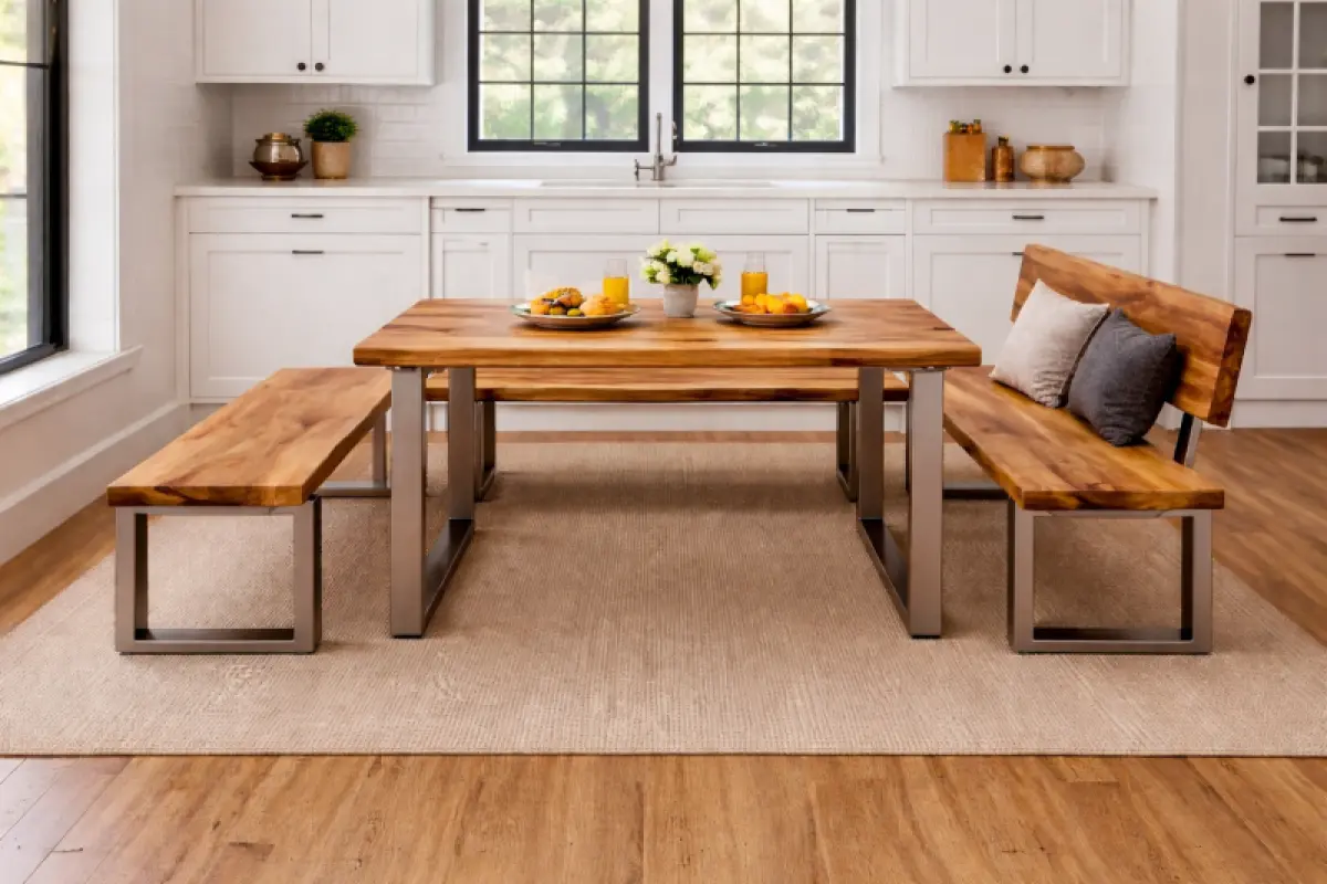 Bank Kaman gerade Kantig ohne Rücken