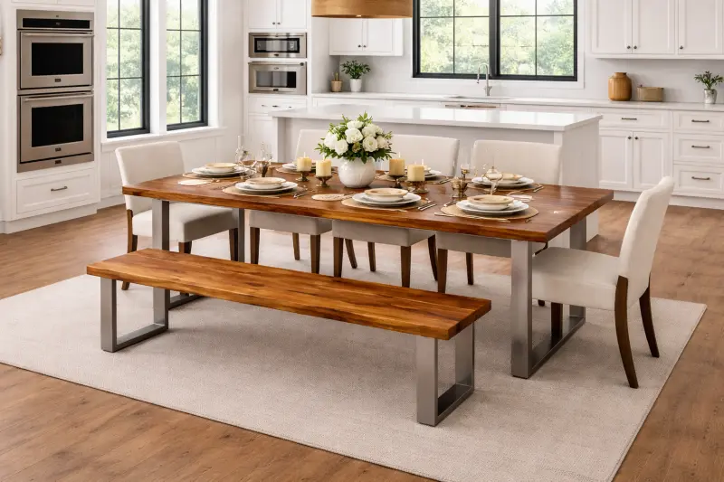 Bank Kaman gerade Kantig ohne Rücken