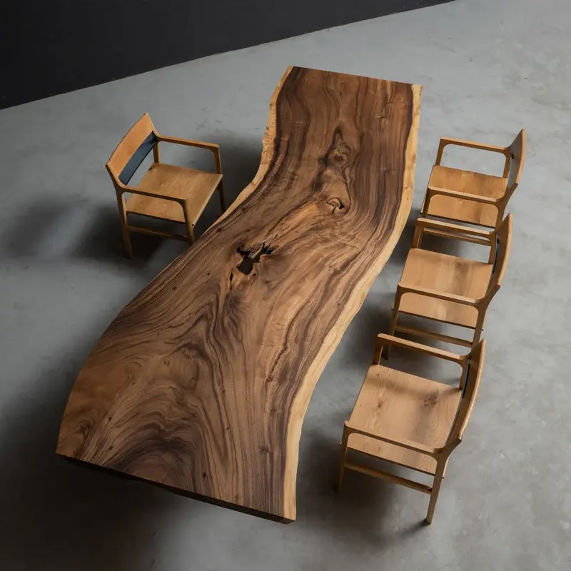 Massivholztisch Swaro Natur Kantig