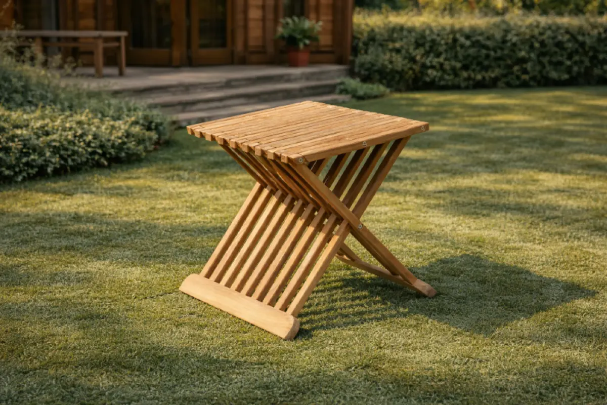 Klappbarer Beistelltisch - Hocker X