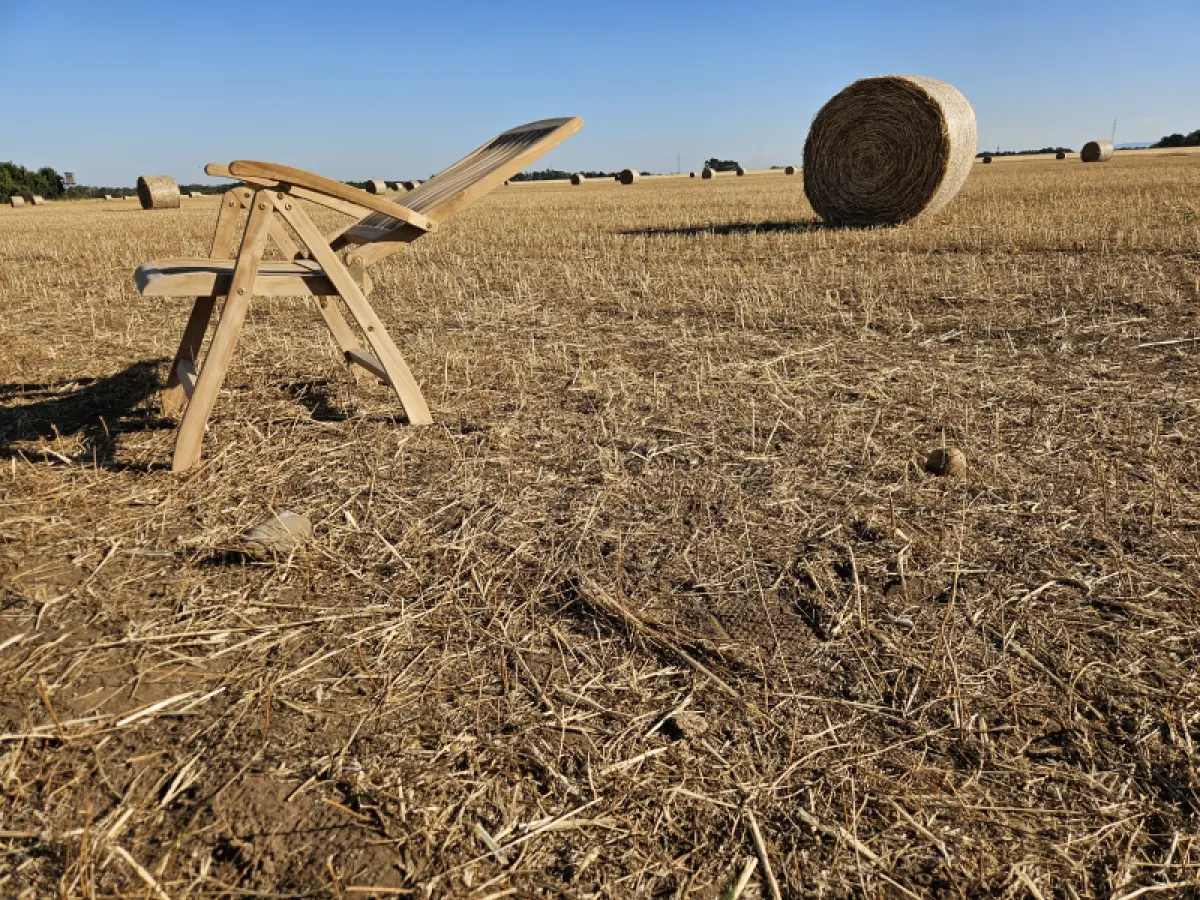 Klappbarer Gartenstuhl  aus Teakholz Hochlehner Loco
