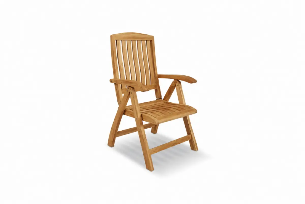 Klappbarer Gartenstuhl  aus Teakholz Hochlehner Loco