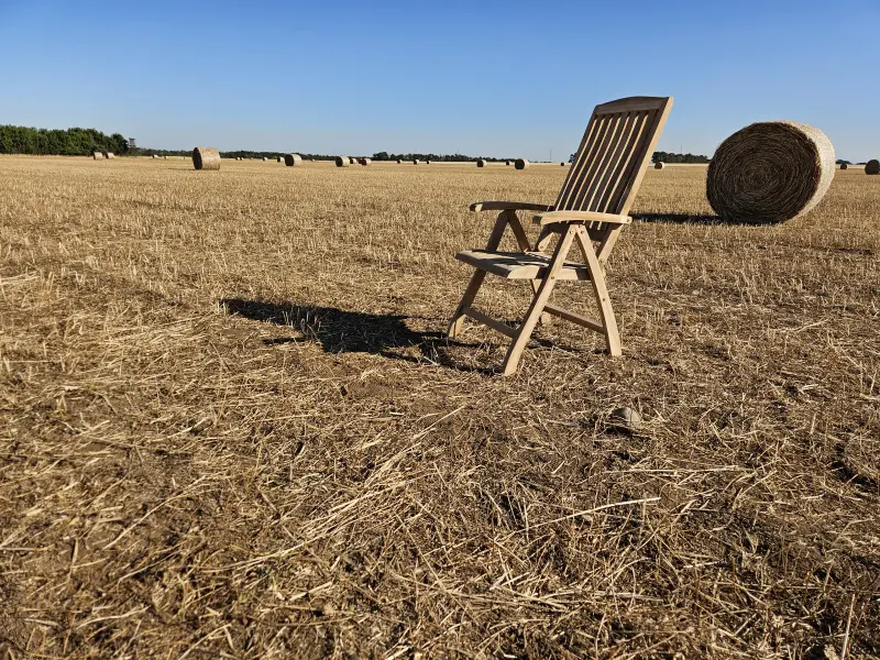 Klappbarer Gartenstuhl  aus Teakholz Hochlehner Loco