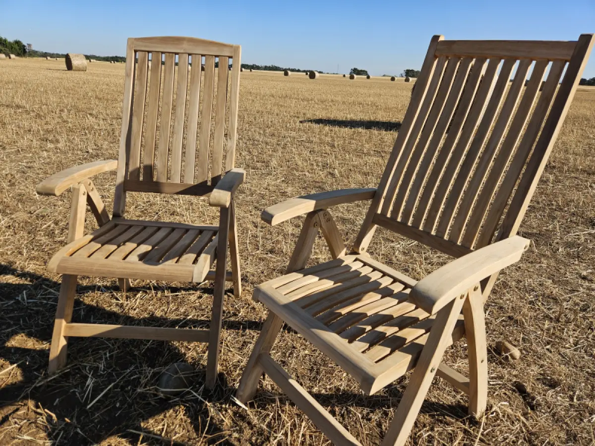 Klappbarer Gartenstuhl aus Teakholz Hochlehner Porto