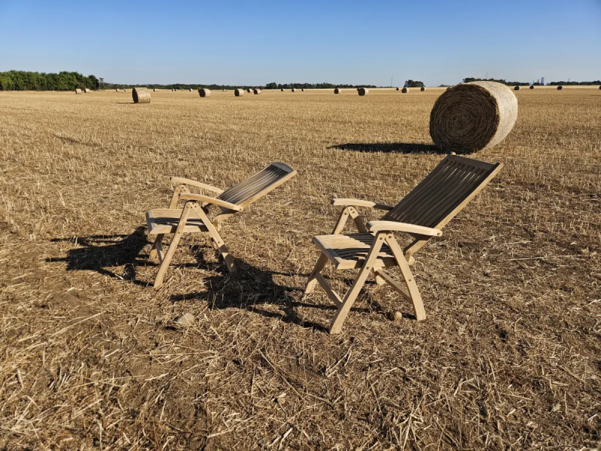 Klappbarer Gartenstuhl aus Teakholz Hochlehner Porto