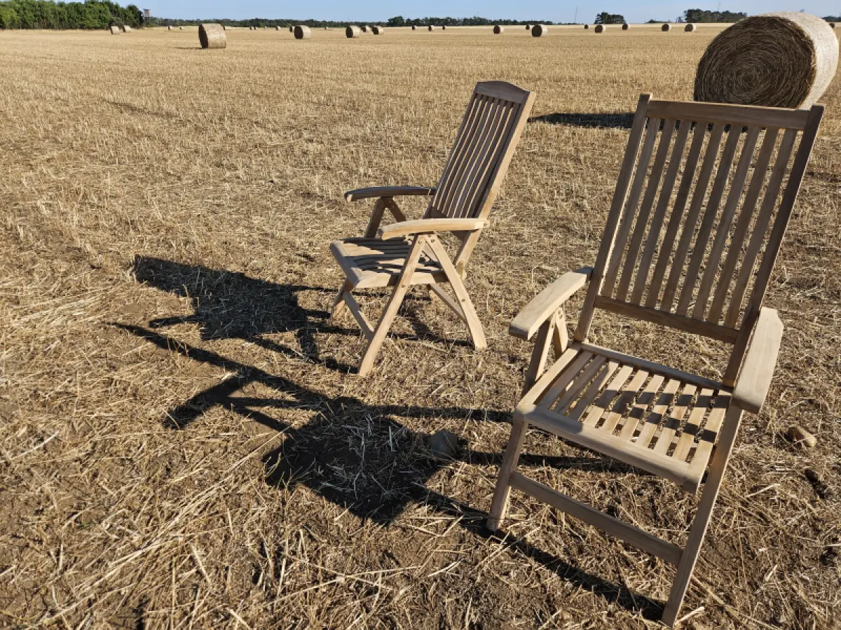 Klappbarer Gartenstuhl aus Teakholz Hochlehner Porto