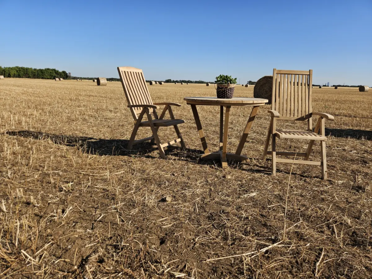 Klappbarer Gartenstuhl aus Teakholz Hochlehner Porto