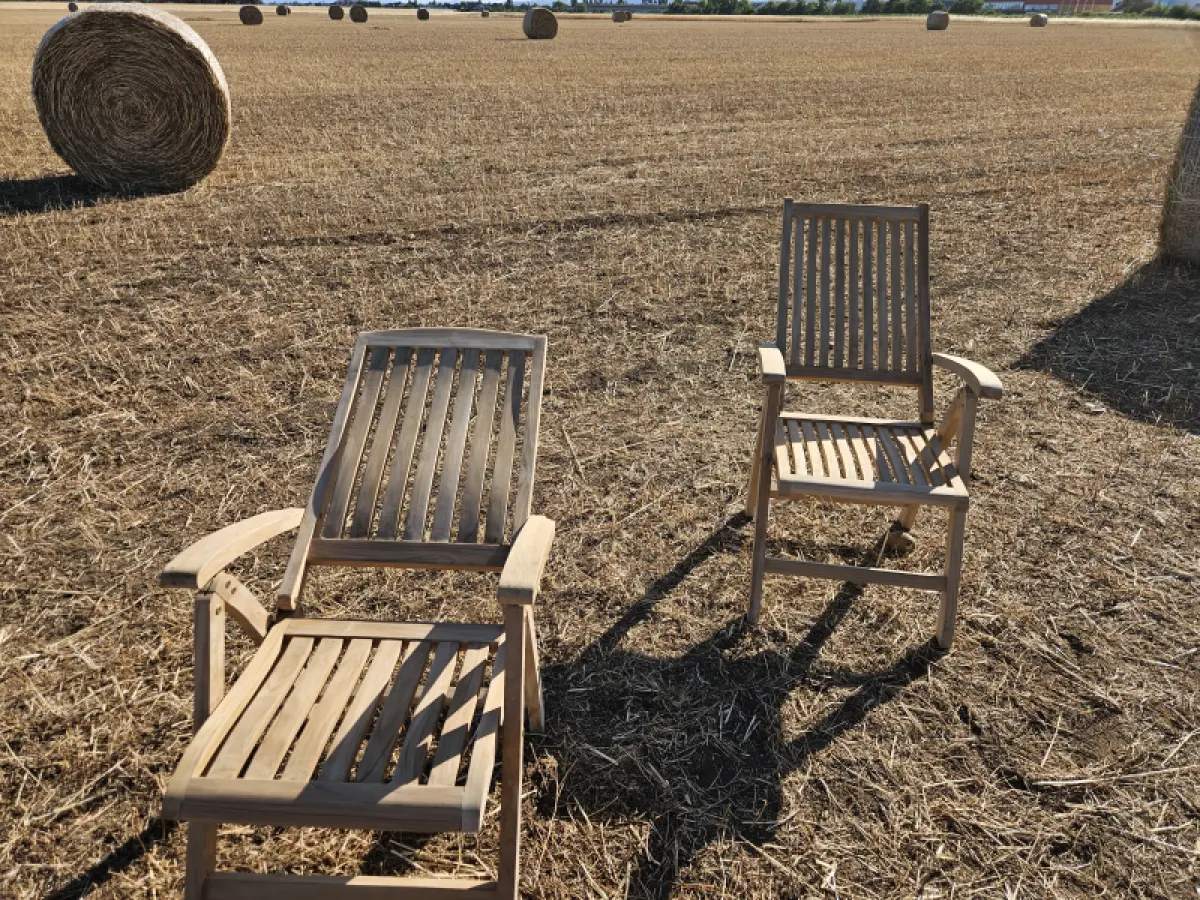Klappbarer Gartenstuhl aus Teakholz Hochlehner Porto