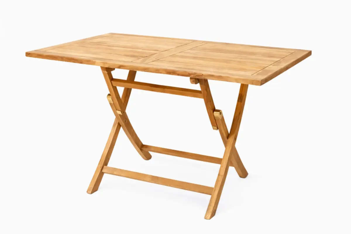 Klappbarer Teakholz Tisch Pula Rechteckig