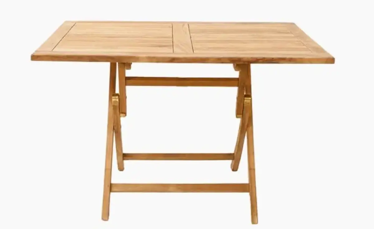 Klappbarer Teakholz Tisch Pula Rechteckig
