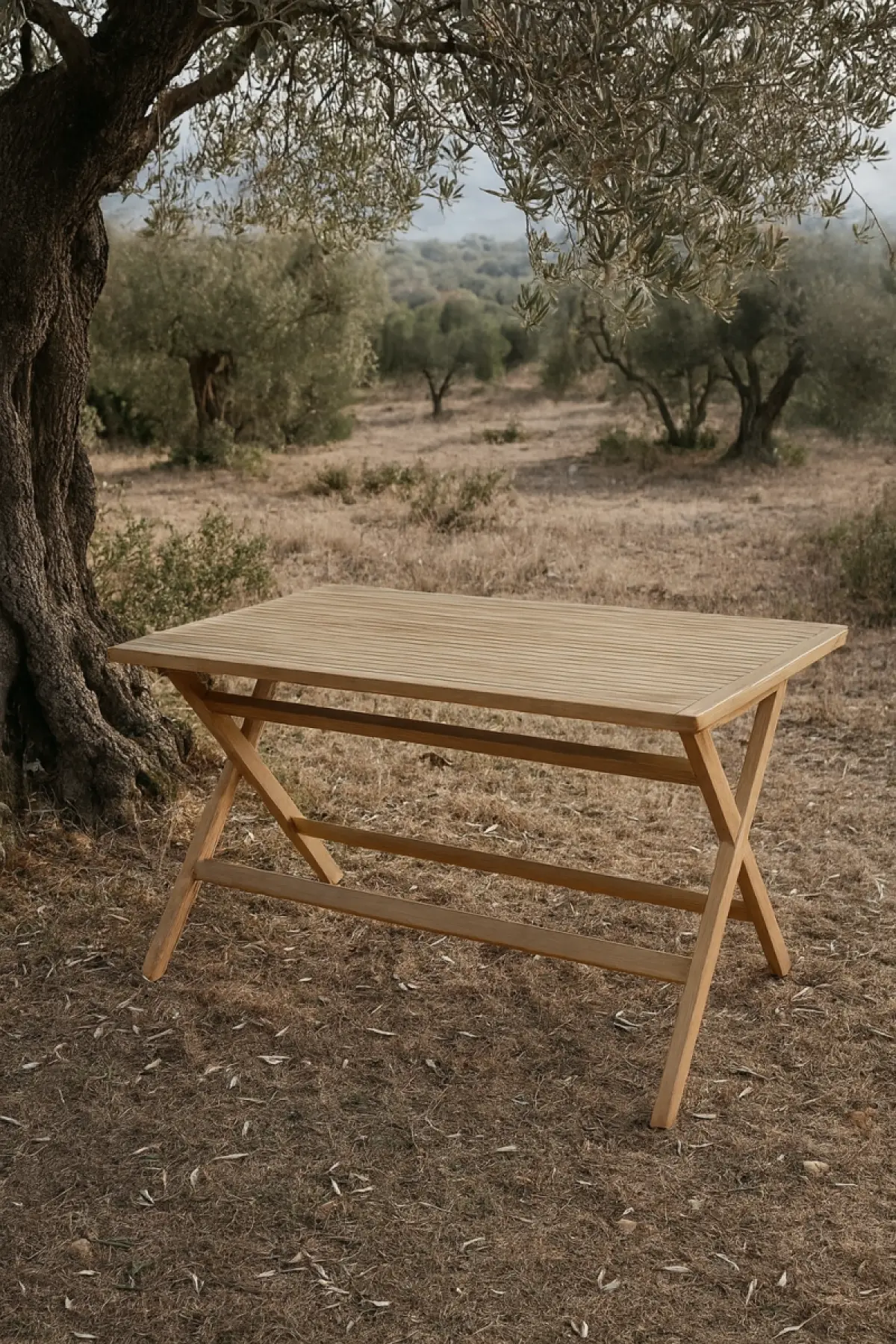 Klappbarer Teakholz Tisch Zeta