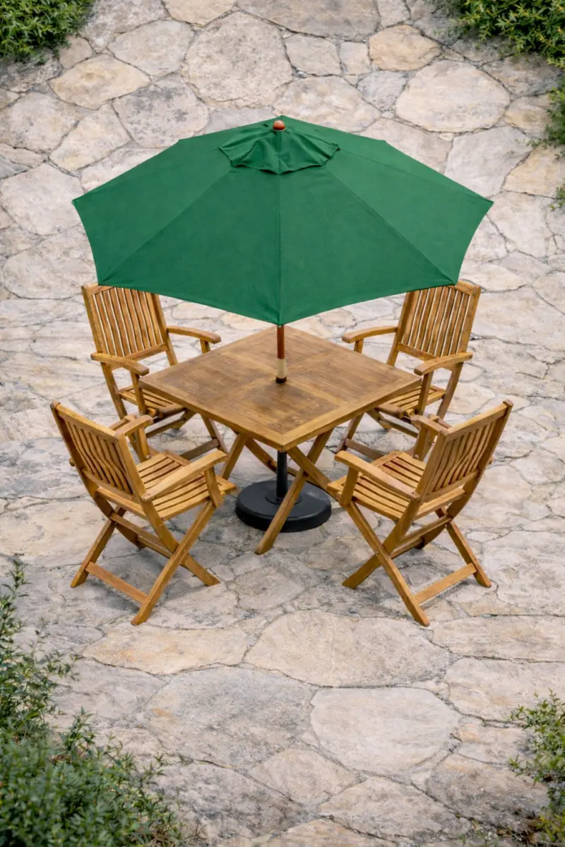 Klappbares eckiges Garten-Set Pula