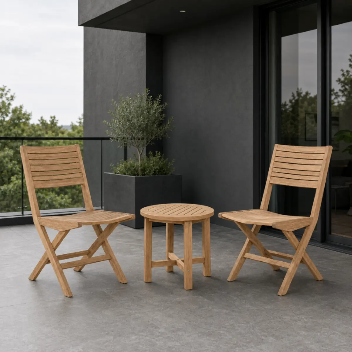 Klappstuhl aus Teakholz Zeta
