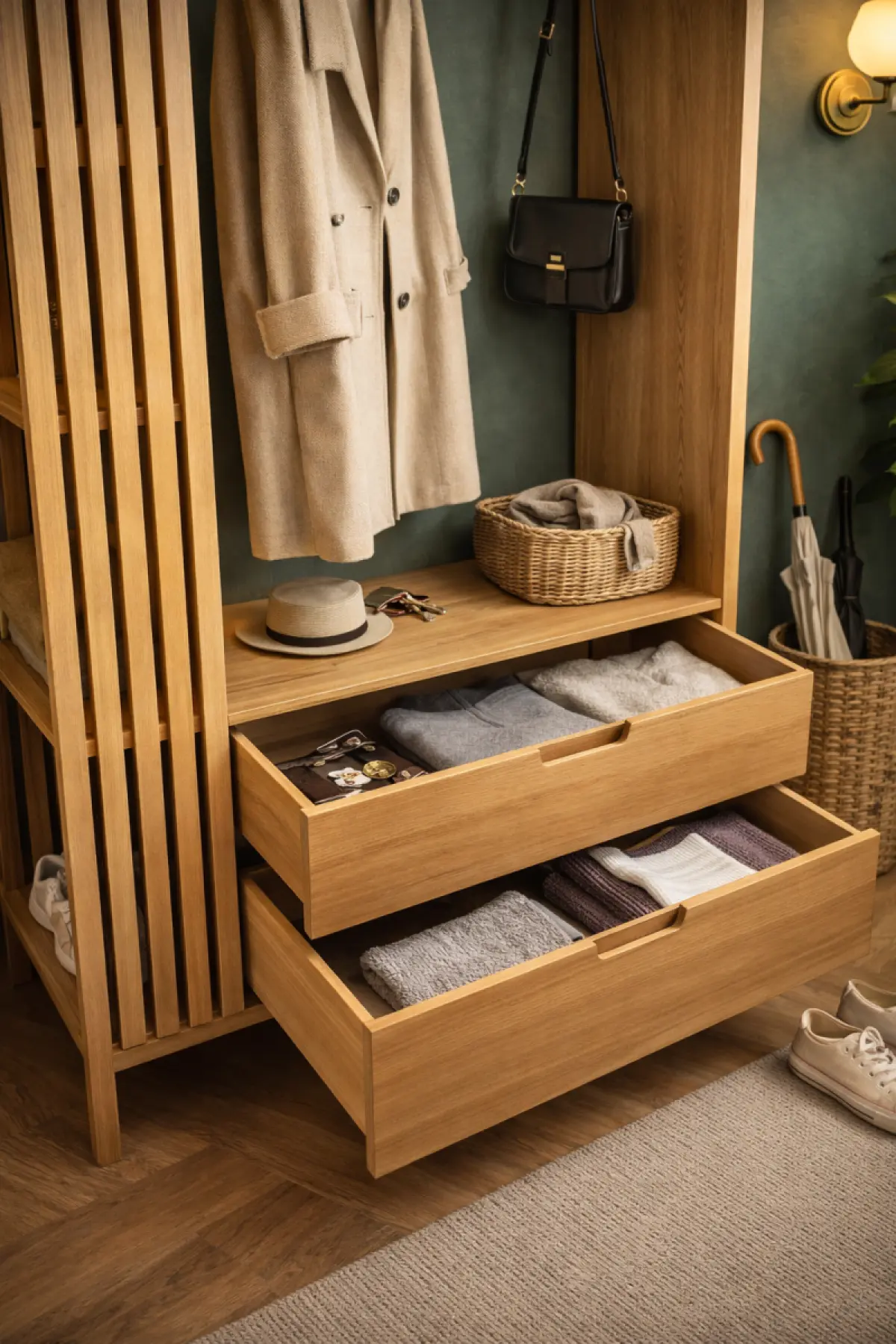 Massivholz Garderobe Dona