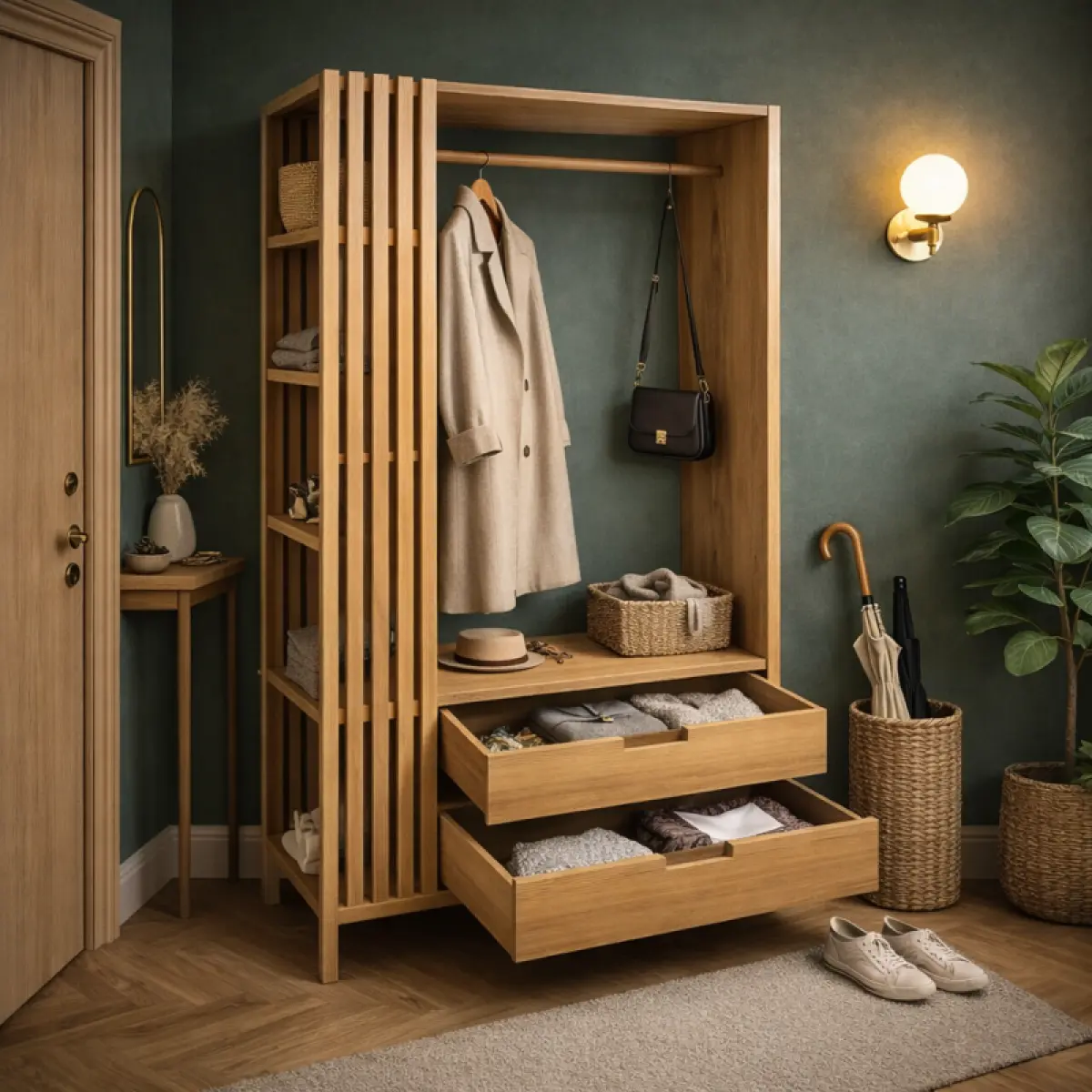 Massivholz Garderobe Dona