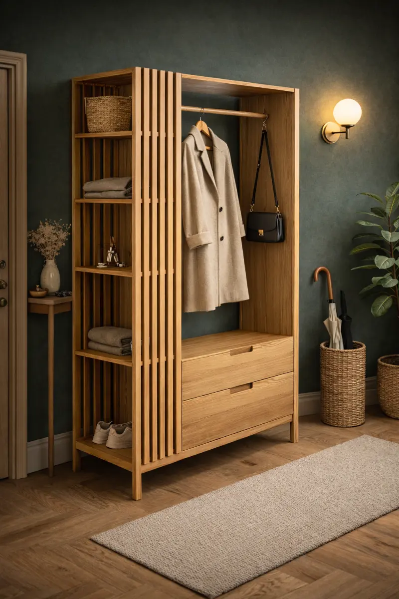 Massivholz Garderobe Dona