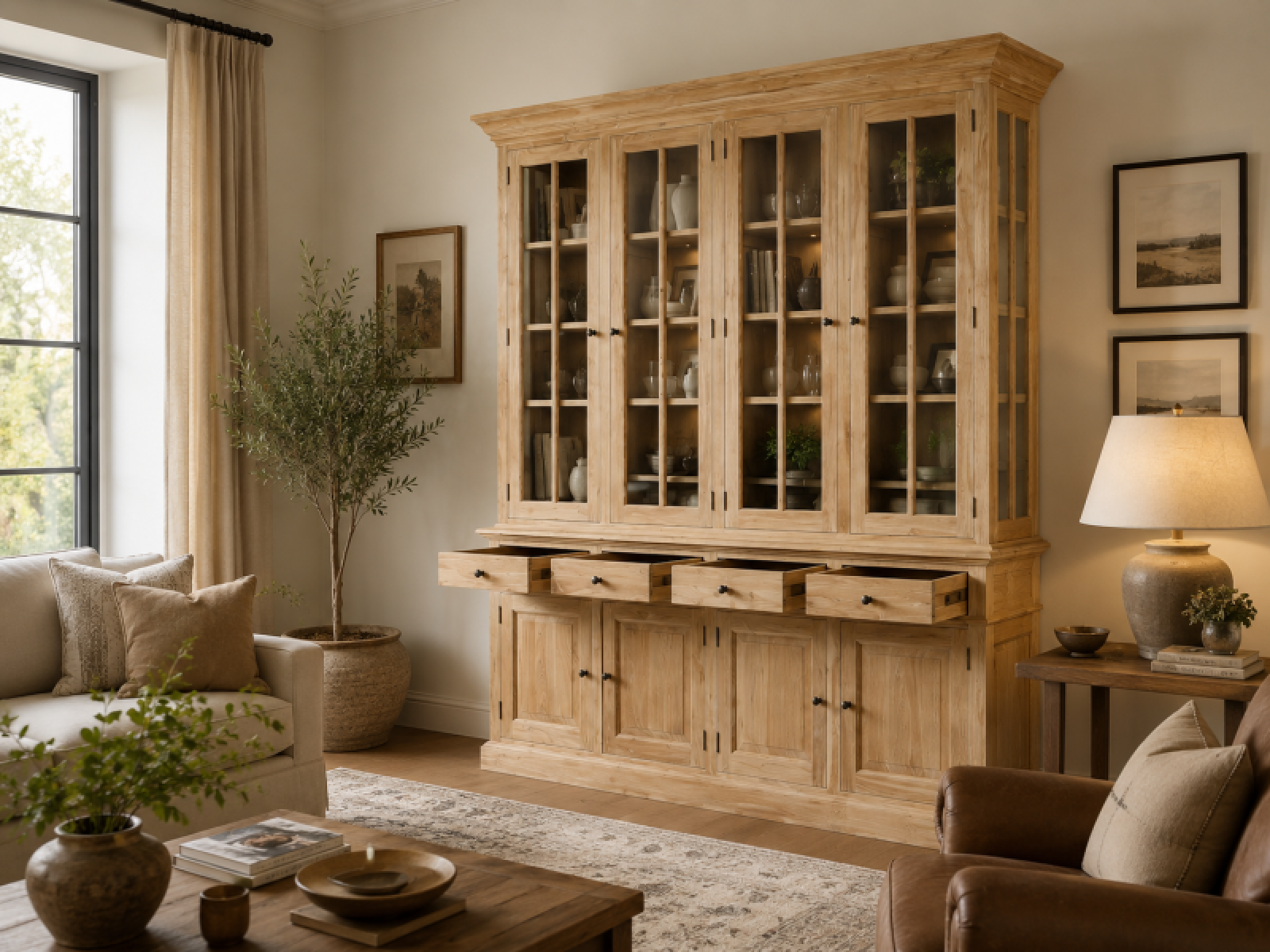 Massivholz Vitrine Toma