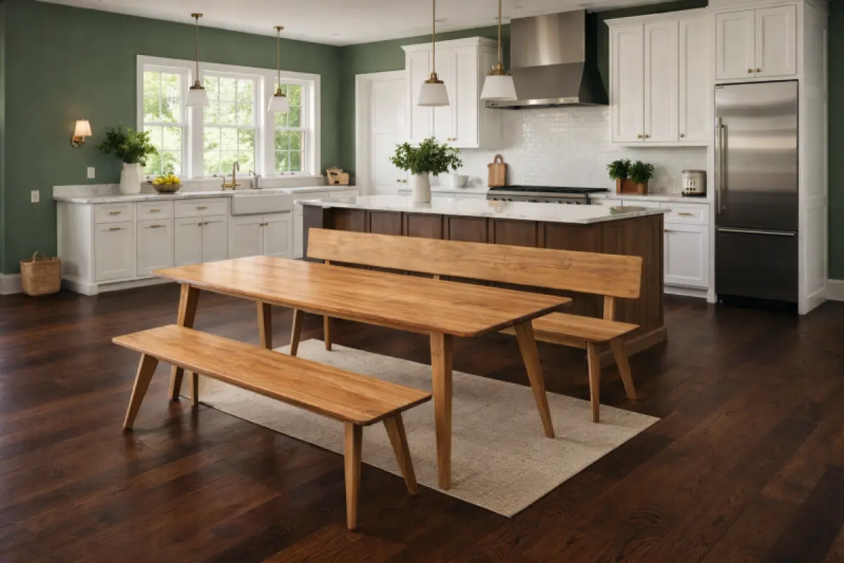 Massivholzbank Napoli ohne Rückenlehne