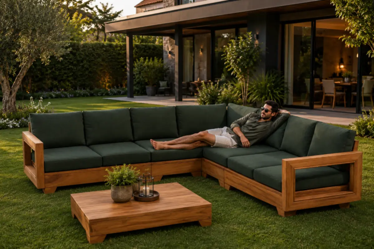 Outdoor Lounge-Ecksofa Kuraman