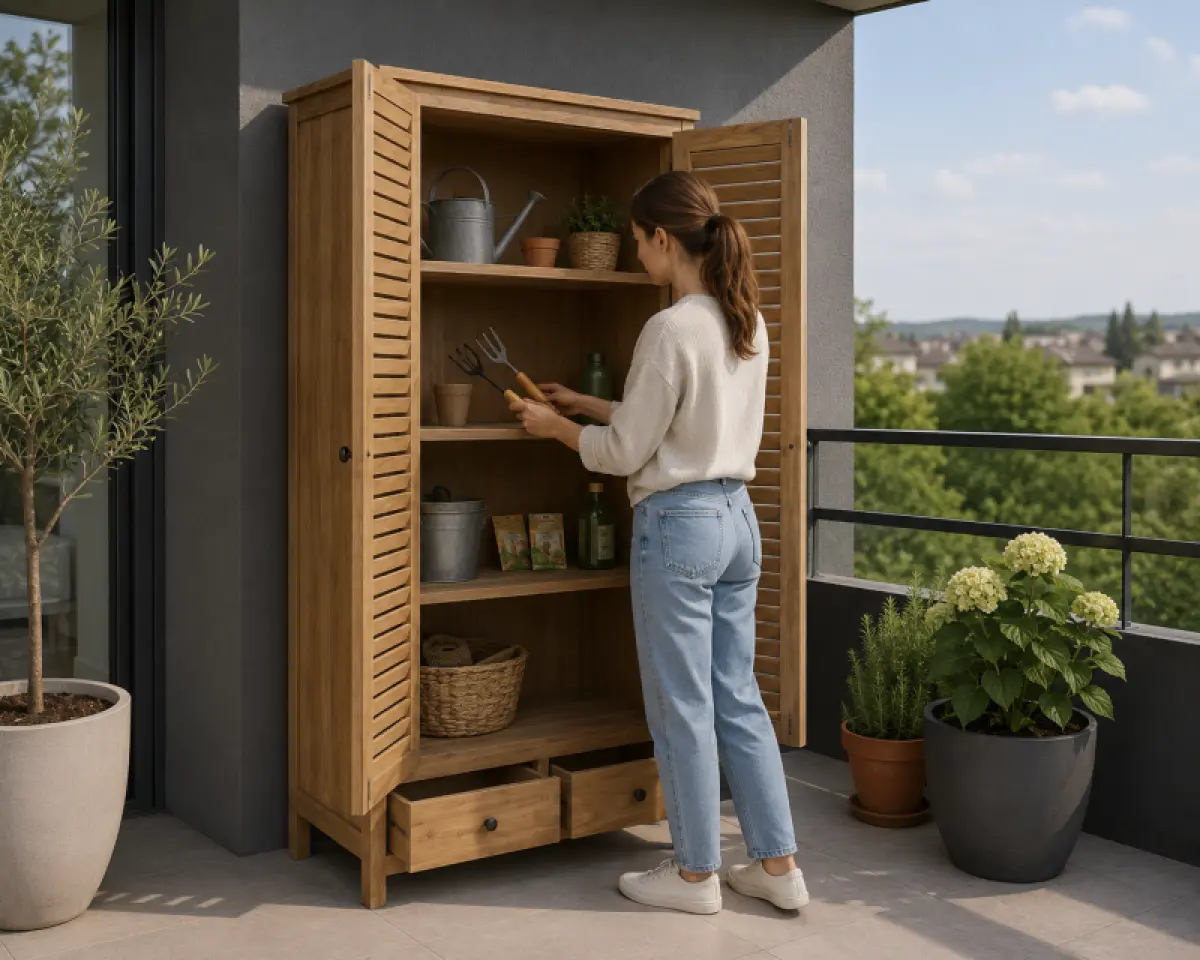 Outdoor Teakholzschrank Bella