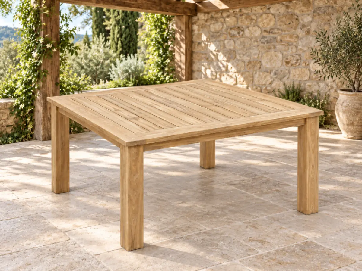Quadratischer Teak-Gartentisch Mundo
