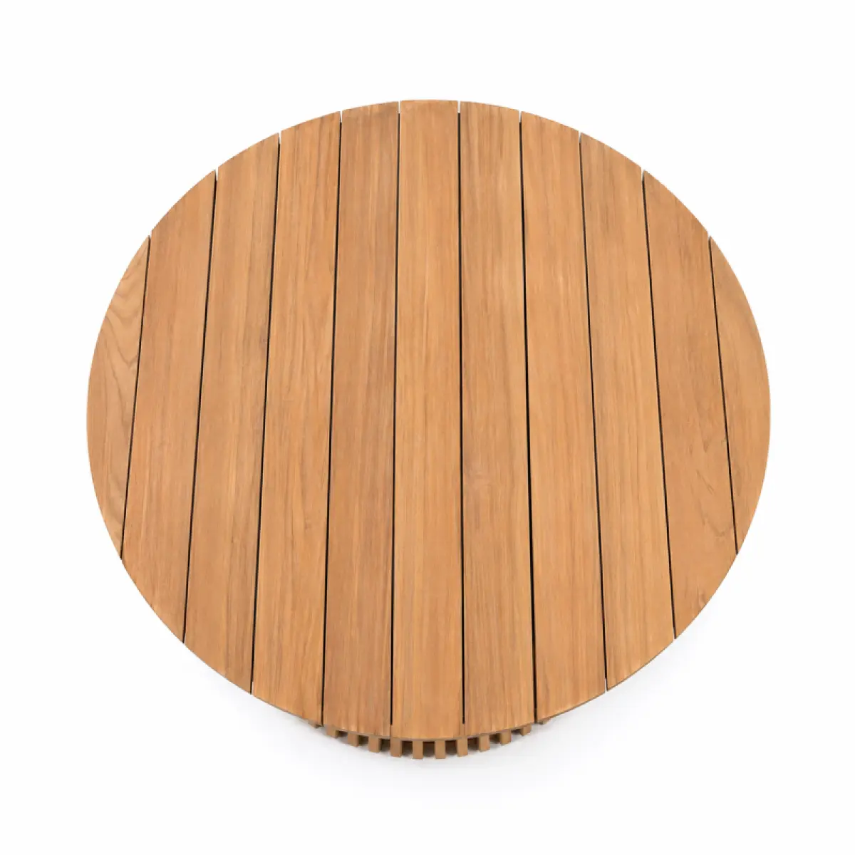 Runder Couchtisch Morad aus Teakholz