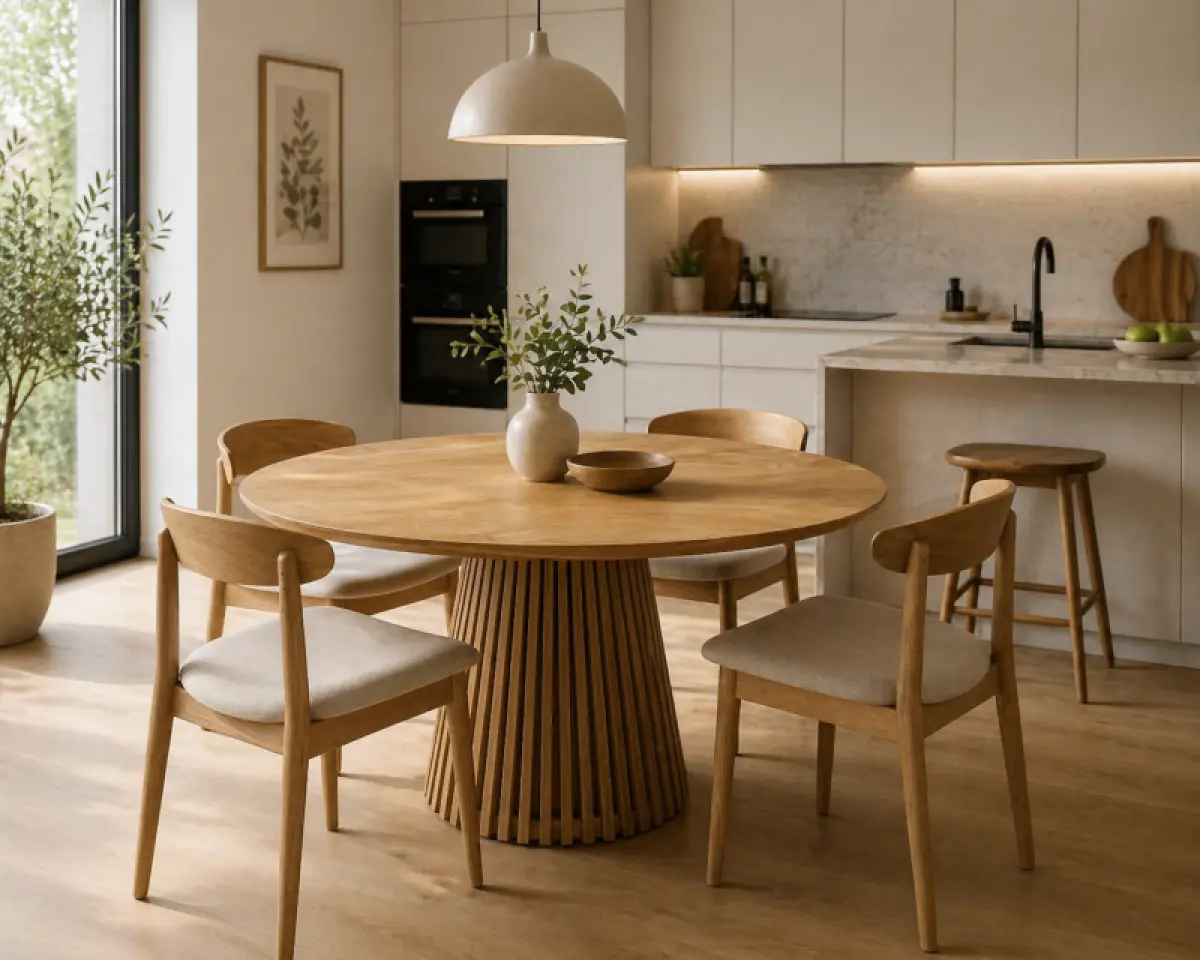 Runder Esstisch Monte Carlo aus Eiche