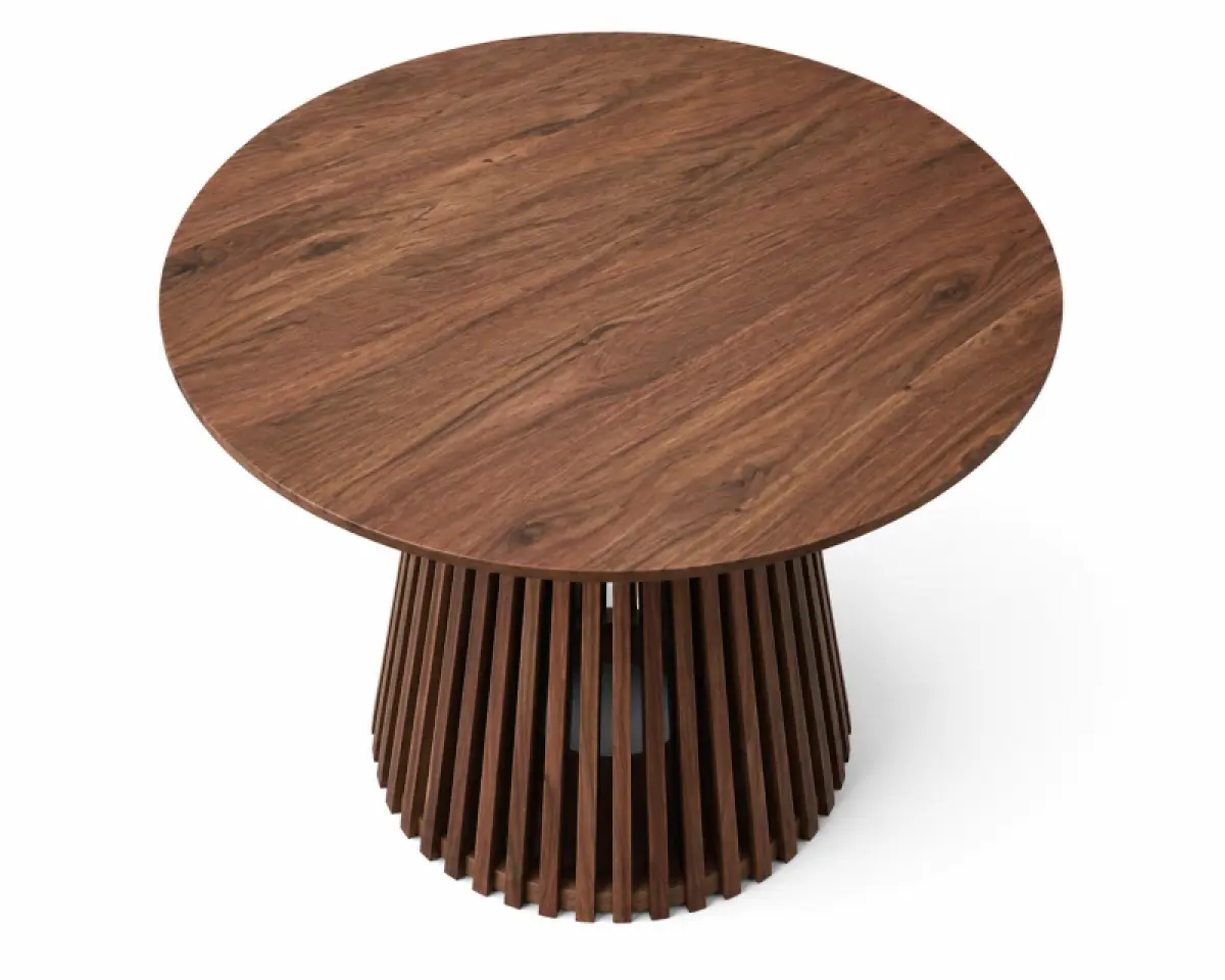 Runder Esstisch Monte Carlo aus Nuss