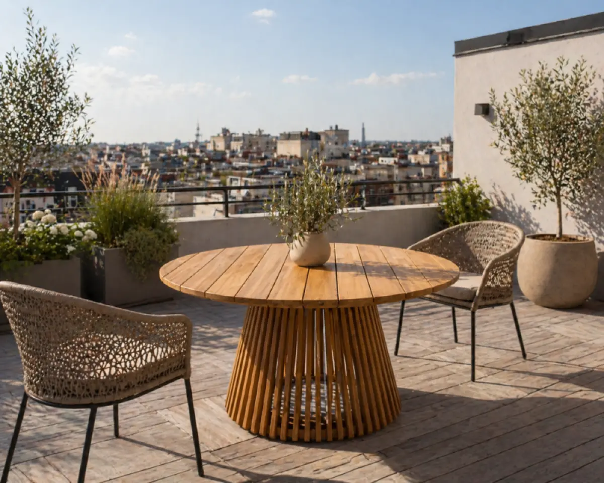 Rundtisch Morad aus Teakholz