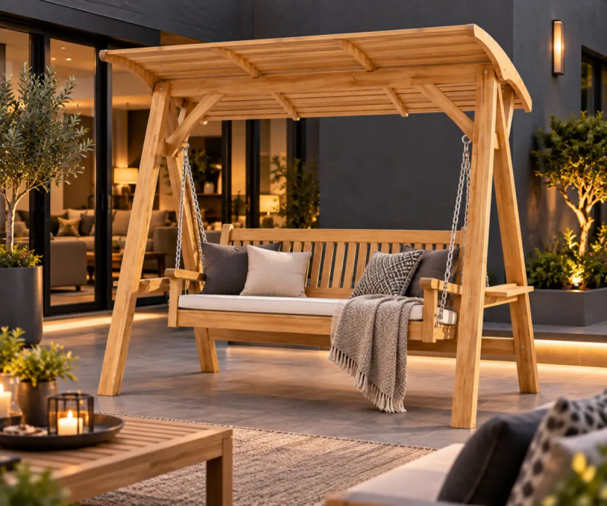 Schaukel aus Teakholz Alania