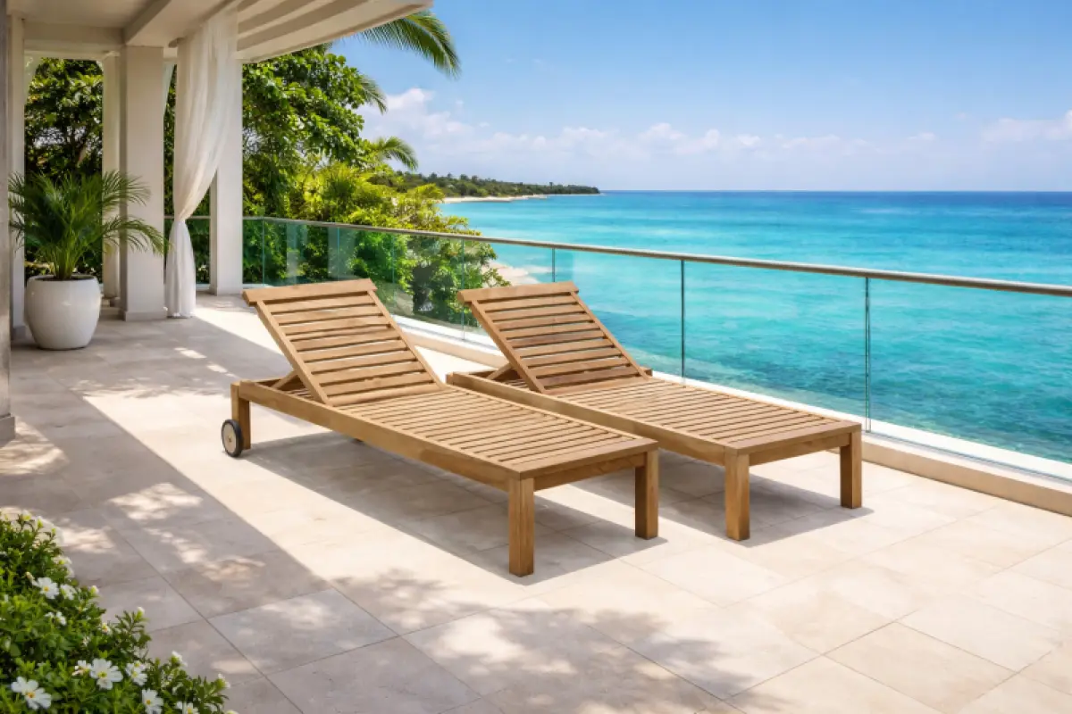 Sonnenliege aus Teakholz Almeria