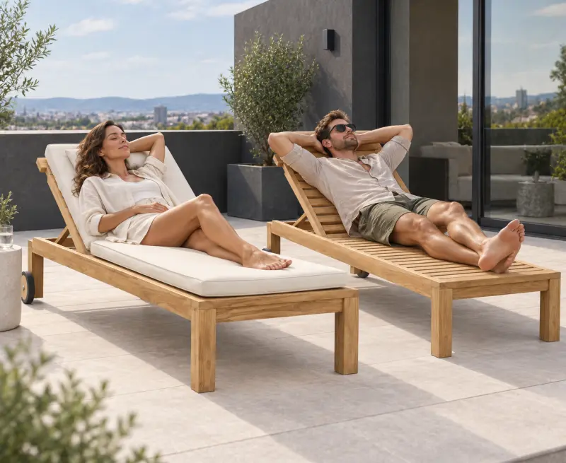 Sonnenliege aus Teakholz Almeria
