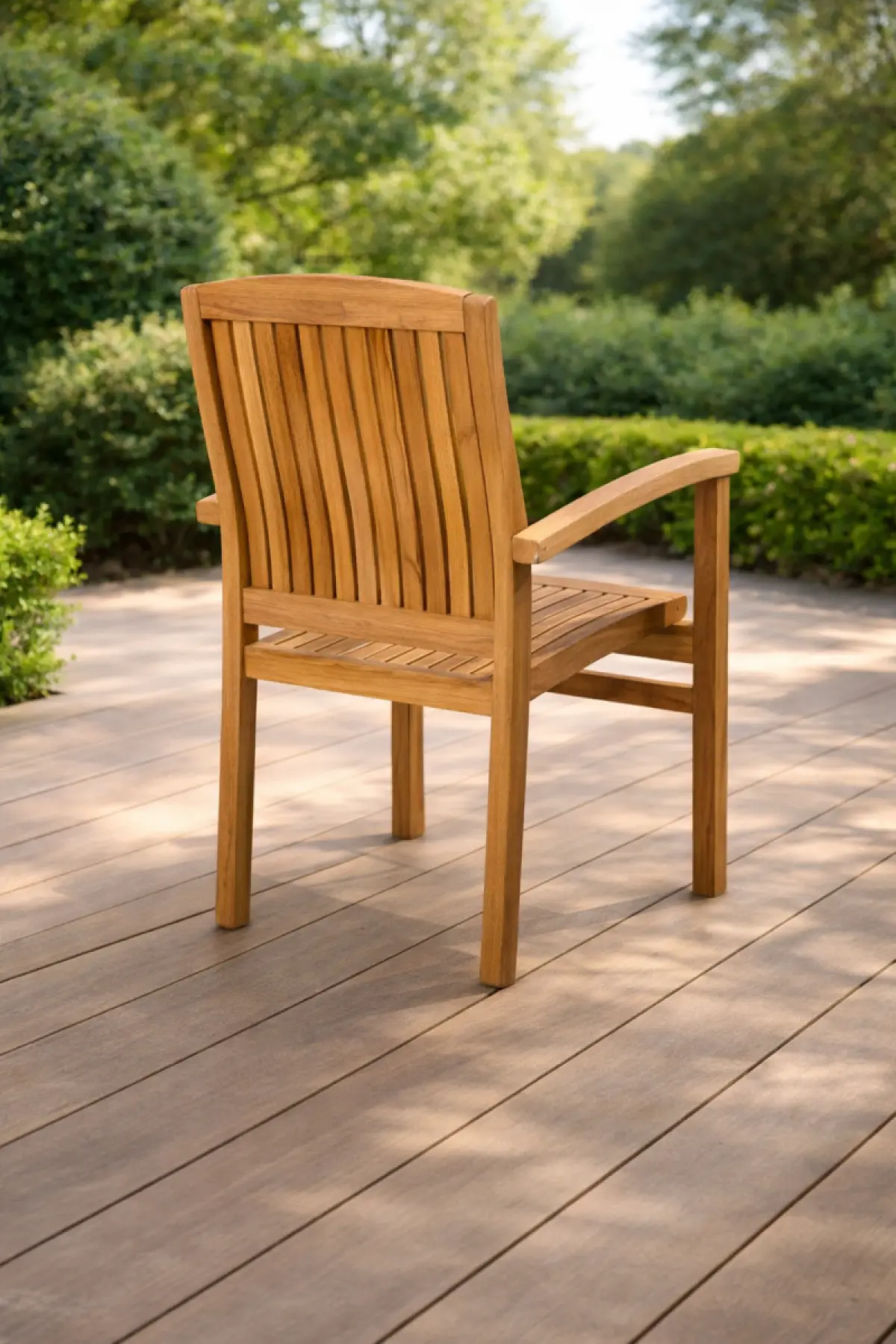 Stapelstuhl aus Teakholz Torino