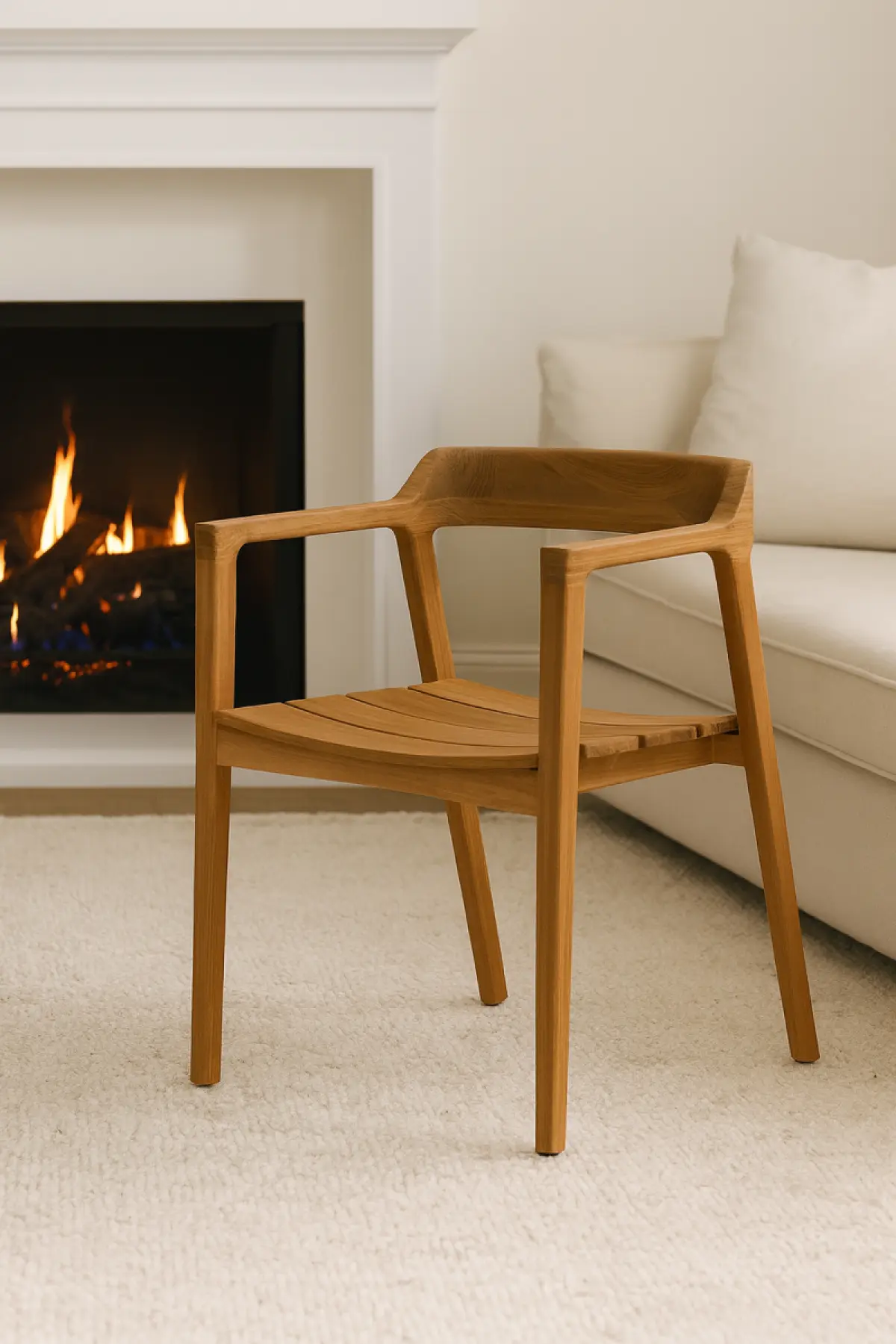 Stuhl Memoli aus Teakholz